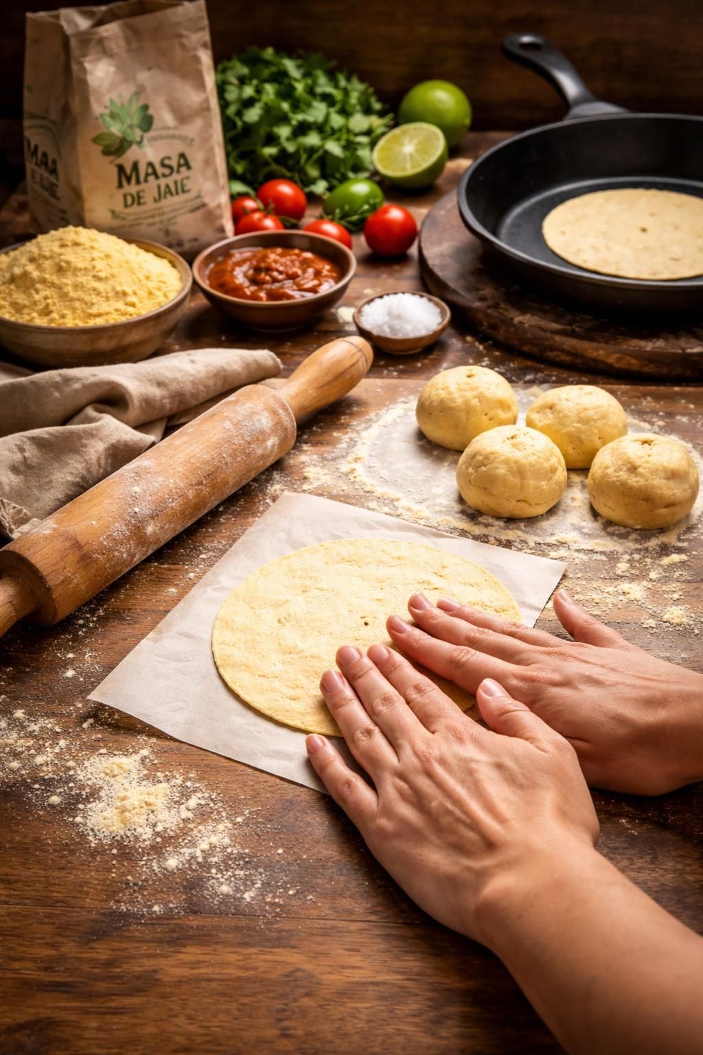 apprenez à préparer des tortillas artisanales mexicaines authentiques sans utiliser de presse, avec des étapes simples pour des galettes faites maison délicieuses et naturelles.
