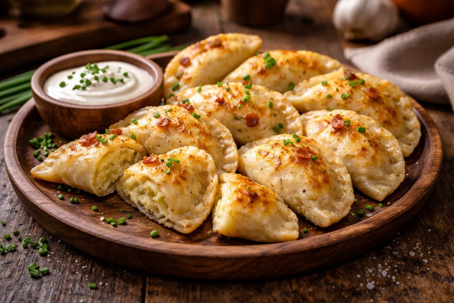 découvrez notre recette authentique de pierogi artisanaux farcis aux pommes de terre et fromage, pour un plat traditionnel polonais savoureux et réconfortant.