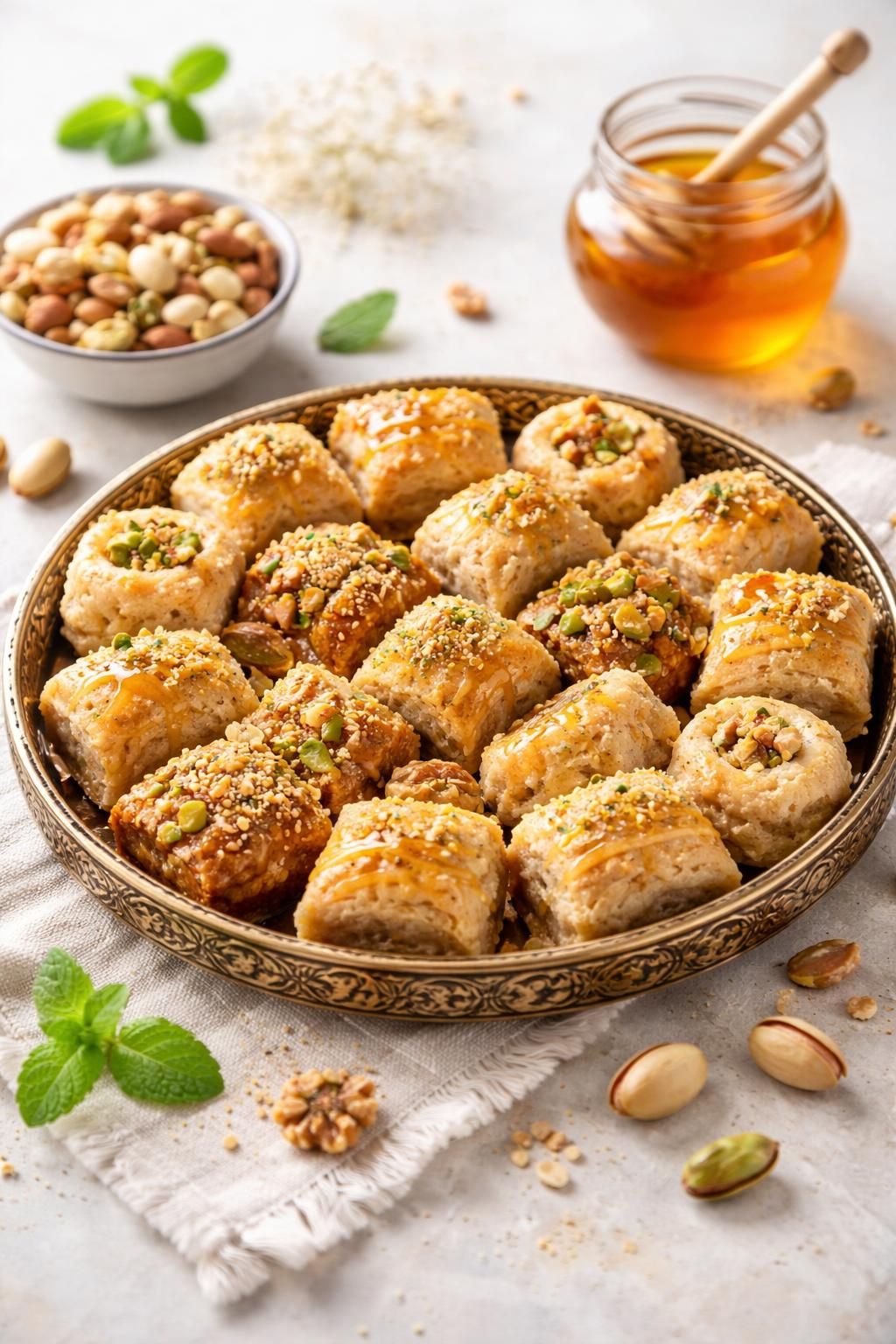 découvrez notre recette artisanale de baklava aux fruits secs et au miel, un dessert traditionnel délicieusement sucré et croquant, parfait pour toutes les occasions.