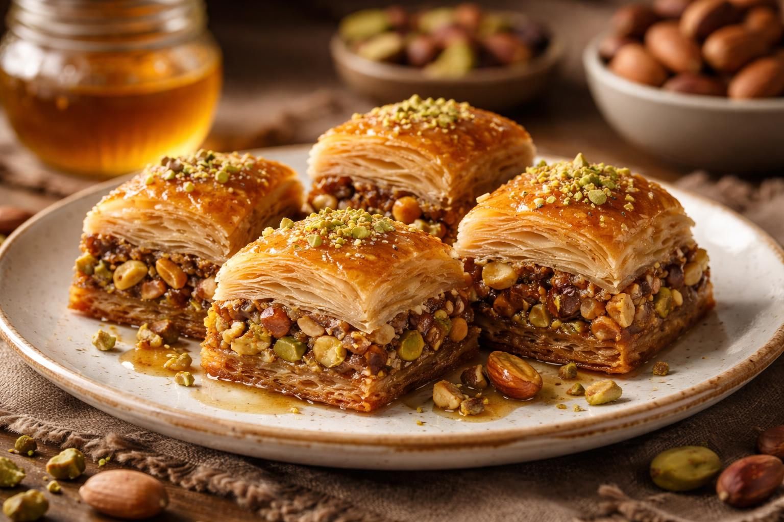 découvrez notre recette de baklava artisanal aux fruits secs et au miel, un dessert gourmand et authentique, parfait pour les amateurs de douceurs orientales.