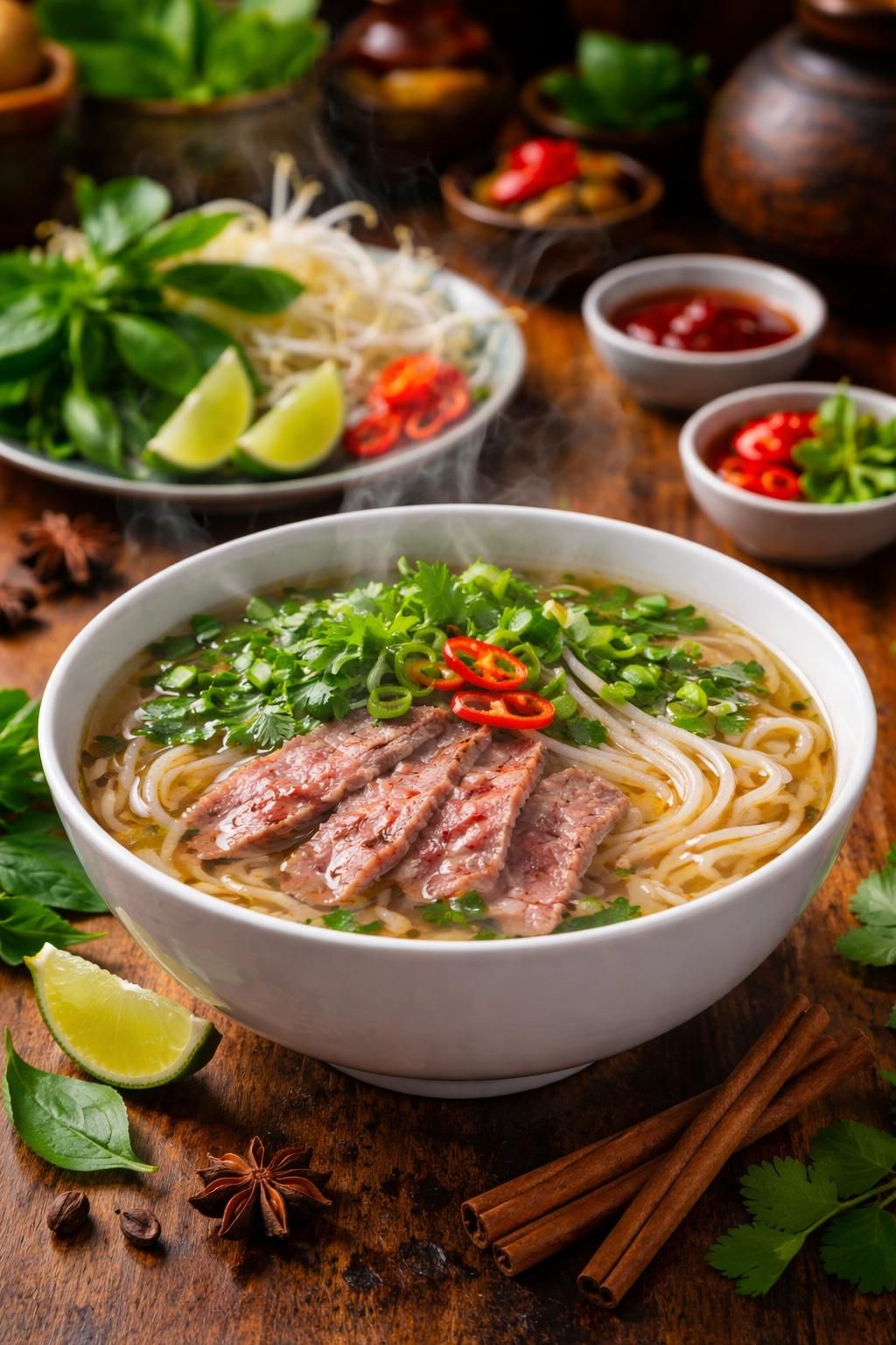 découvrez notre recette traditionnelle de pho maison avec un bouillon riche et parfumé, longuement mijoté pour un goût authentique et savoureux.