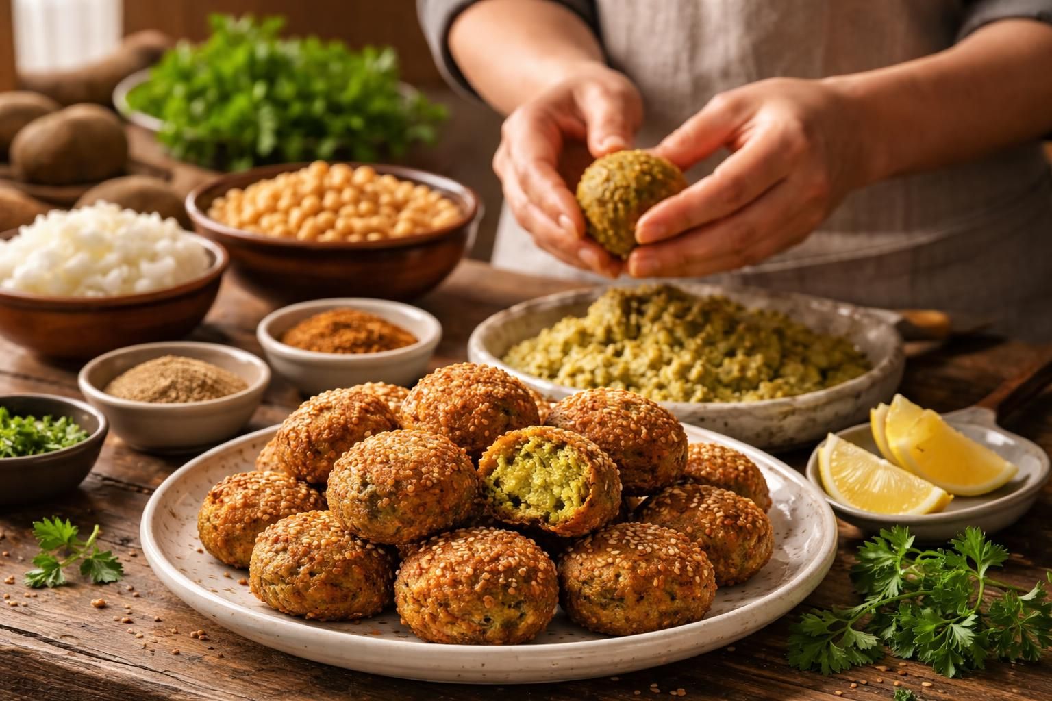 découvrez comment préparer des falafels artisanaux croustillants à l'extérieur et fondants à l'intérieur grâce à notre recette facile et authentique.