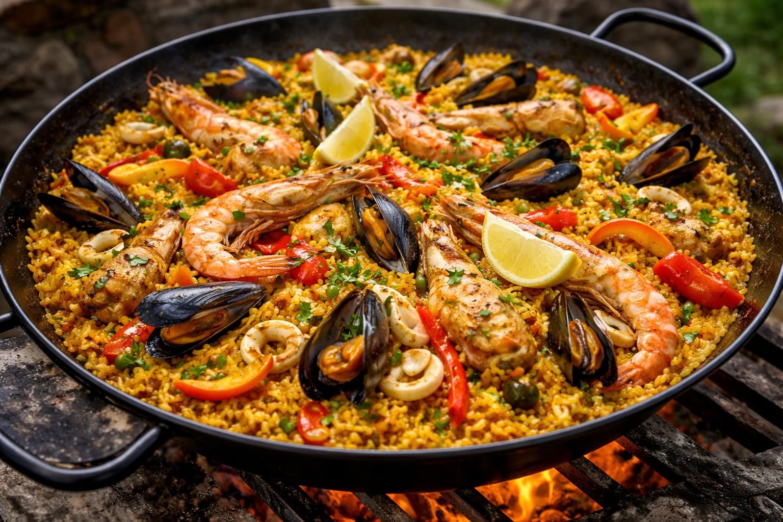 découvrez notre recette traditionnelle de paella artisanale, idéale pour un repas convivial en famille ou entre amis, pleine de saveurs authentiques.