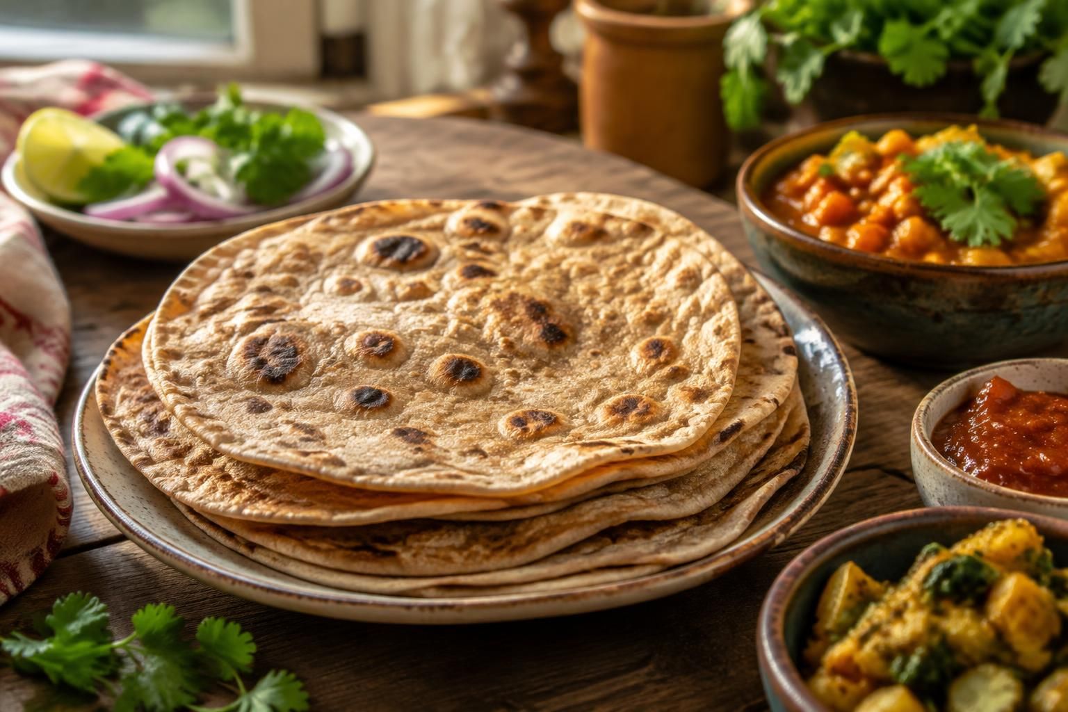 découvrez une recette facile de chapatis artisanaux, des pains plats moelleux et savoureux pour accompagner vos plats du monde.